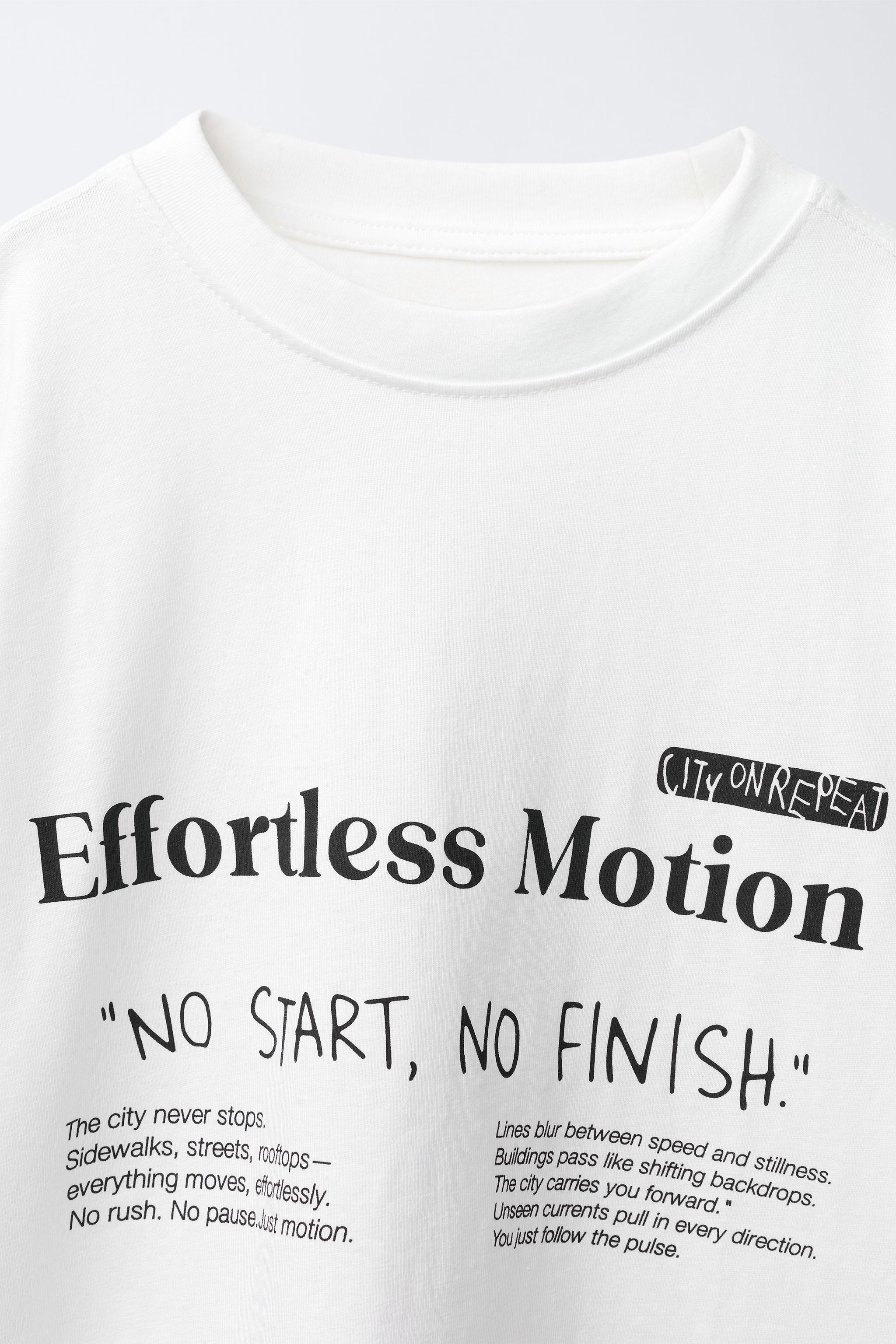 DOUBLE SLEEVE TEXT T-SHIRT